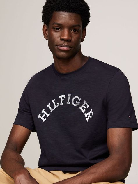 Polera Logo Arqueado Regular Fit Azul Tommy Hilfiger-3