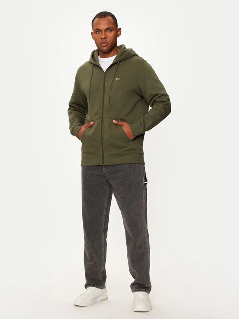 Polerón Hoodie Con Cierre De Cremallera Verde Tommy Jeans-1
