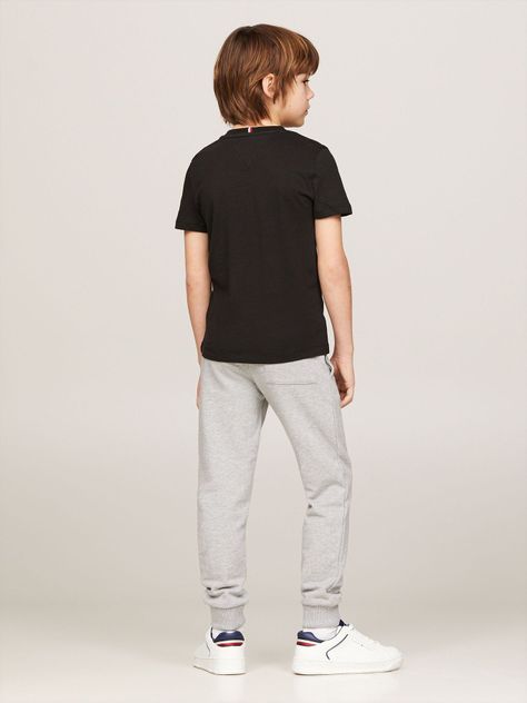Polera Kids Essential Logo C-Neck Negro Tommy Hilfiger-2