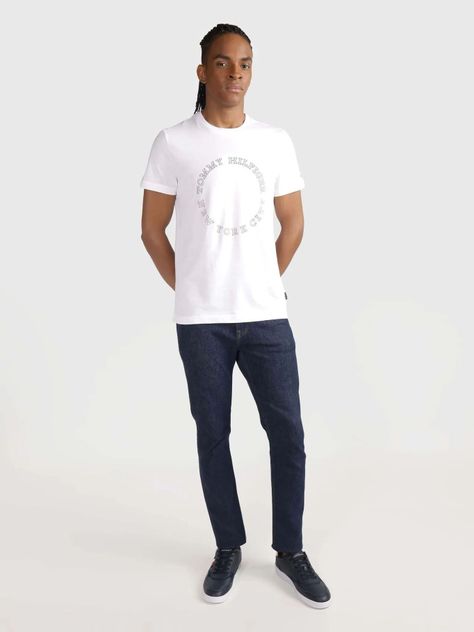Polera Slim Fit Logo Monotype Blanco Tommy Hilfiger-1
