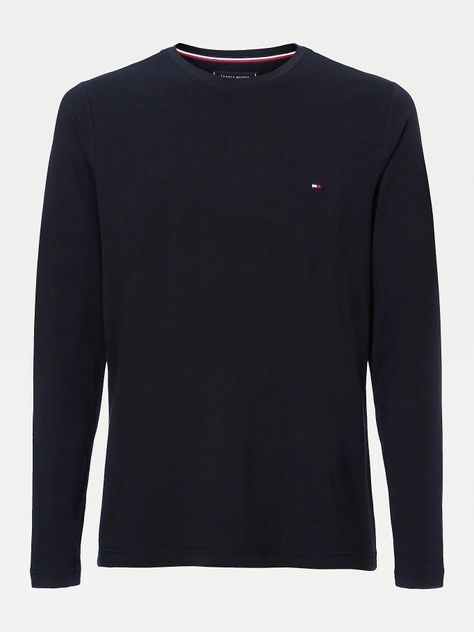 Polera Stretch Slim Negro Tommy Hilfiger A2-3