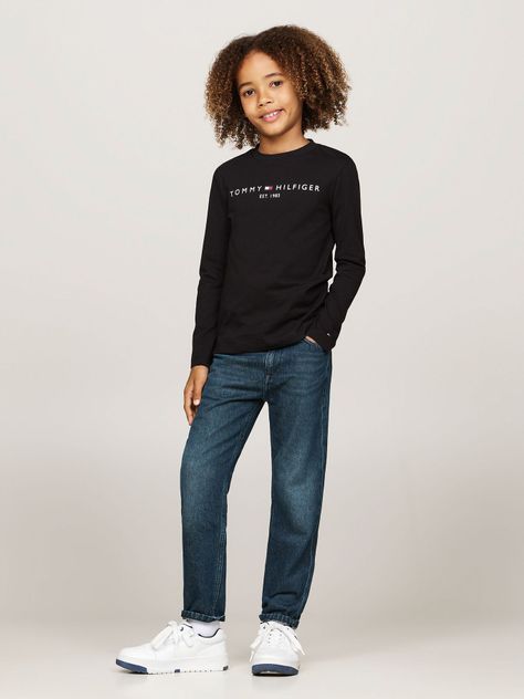 Polera Established Niño Essential Negro Tommy Hilfiger-1