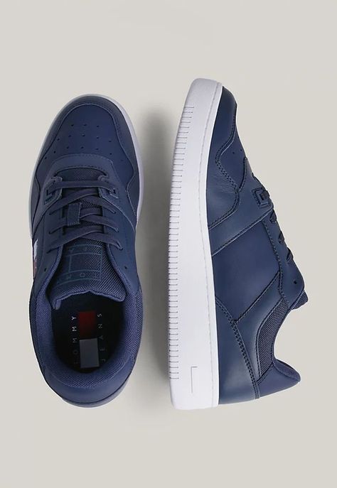 Zapatilla Sport Retro De Cuero Azul Tommy Hilfiger-2