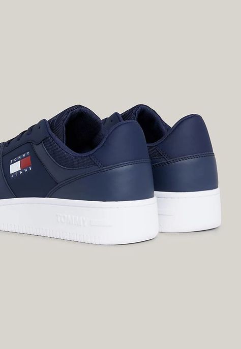 Zapatilla Sport Retro De Cuero Azul Tommy Hilfiger-1