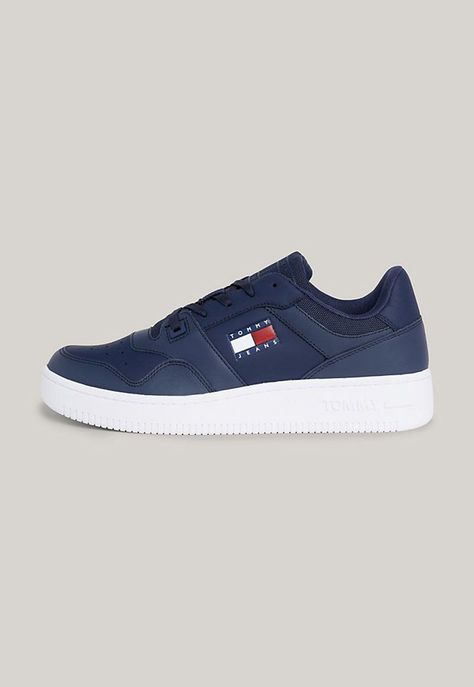 Zapatilla Sport Retro De Cuero Azul Tommy Hilfiger-4