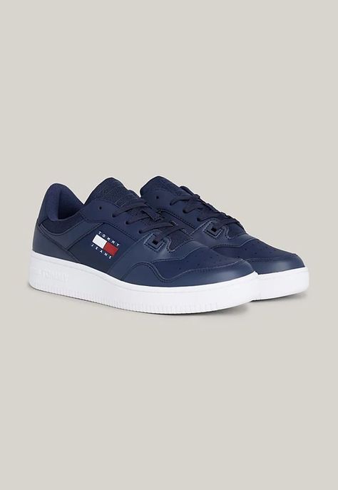 Zapatilla Sport Retro De Cuero Azul Tommy Hilfiger-0
