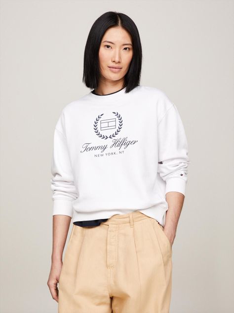 Polerón Con Logo Flag Regular Fit Blanco Tommy Hilfiger-0