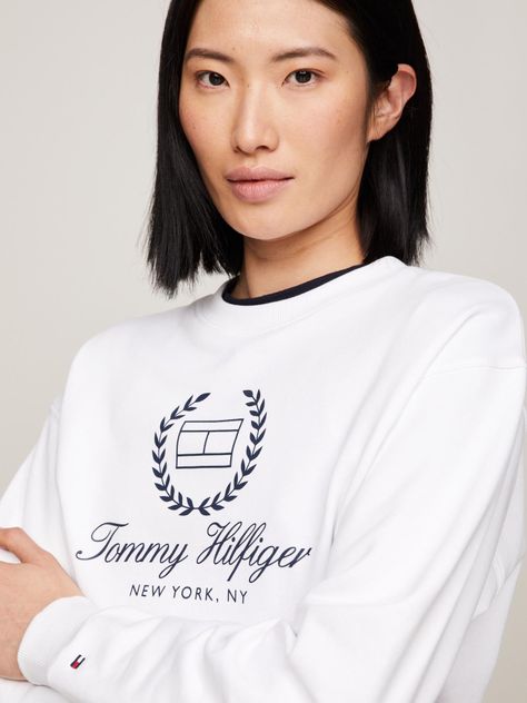 Polerón Con Logo Flag Regular Fit Blanco Tommy Hilfiger-3