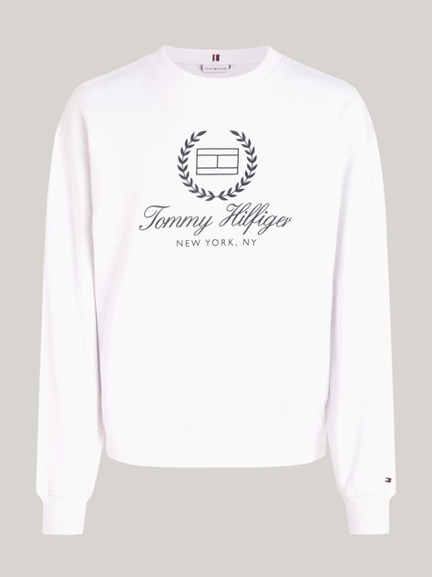 Polerón Con Logo Flag Regular Fit Blanco Tommy Hilfiger-4