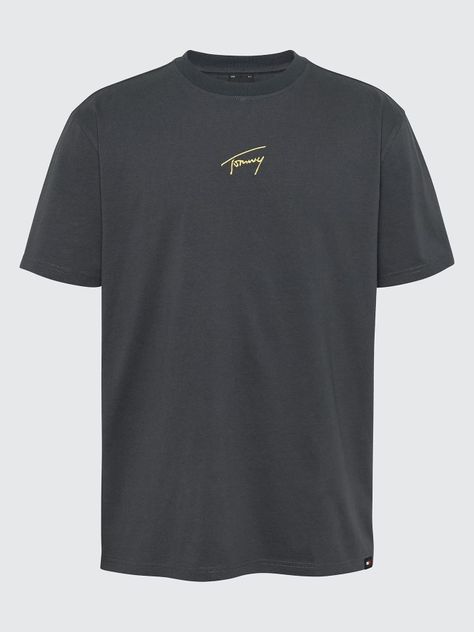 Polera Gold Signature Regular Fit Gris Tommy Hilfiger-4