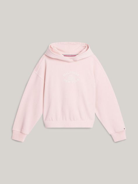 Polerón Hoodie Amplio Con Logo Rosado Tommy Hilfiger-4