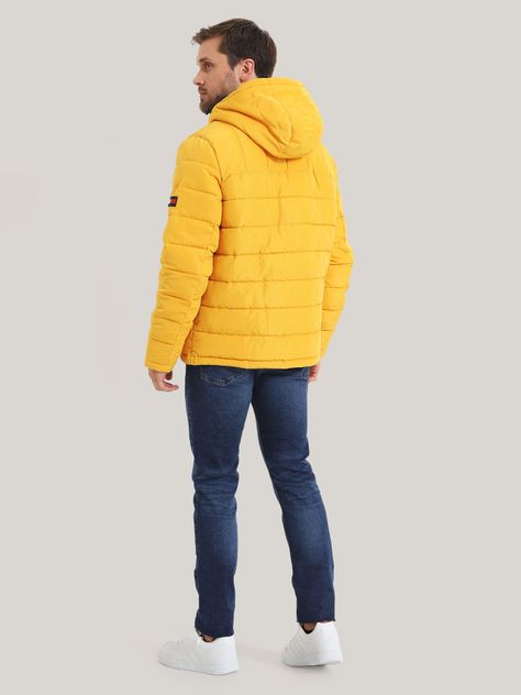 Parka Hoodie Quilted Con Logo Amarillo Tommy Hilfiger-2