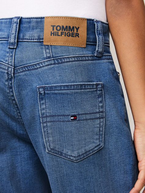 Jeans Fit Cónico Con Lavado Ligero Azul Tommy Hilfiger-3