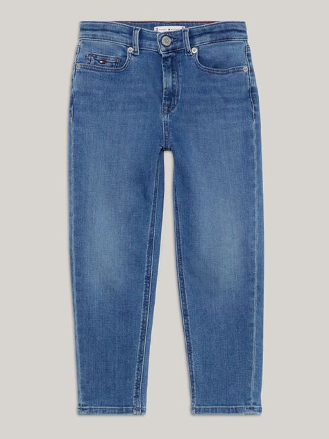 Jeans Fit Cónico Con Lavado Ligero Azul Tommy Hilfiger-4