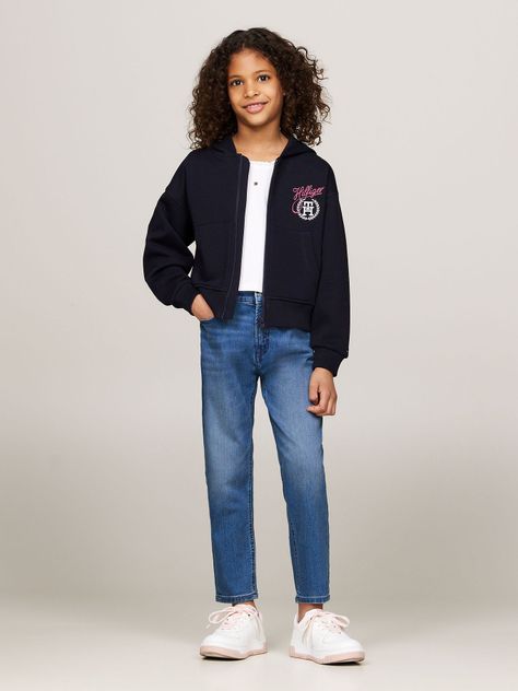 Jeans Fit Cónico Con Lavado Ligero Azul Tommy Hilfiger-0