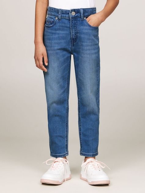 Jeans Fit Cónico Con Lavado Ligero Azul Tommy Hilfiger-1