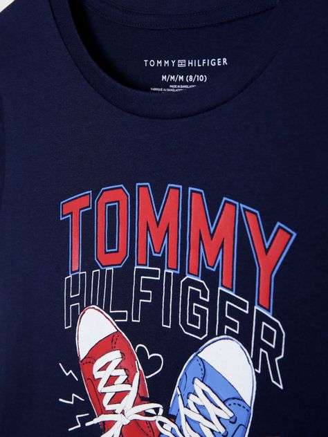 Polera Logo Sneakers Estampado Azul Tommy Hilfiger-3
