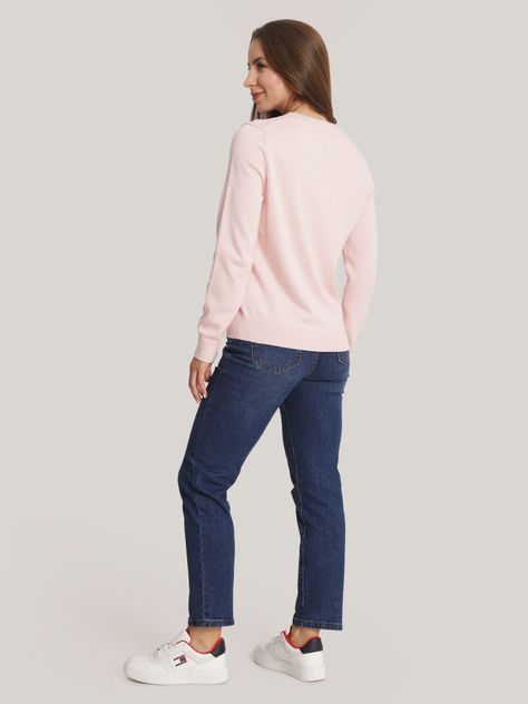 Sweater Solid Logo Rosado Tommy Hilfiger-2