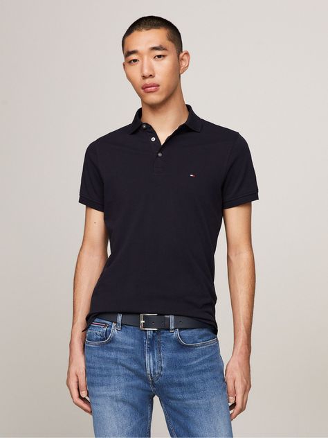 Polo Slim Fit Logo 1985 Azul Tommy Hilfiger-0