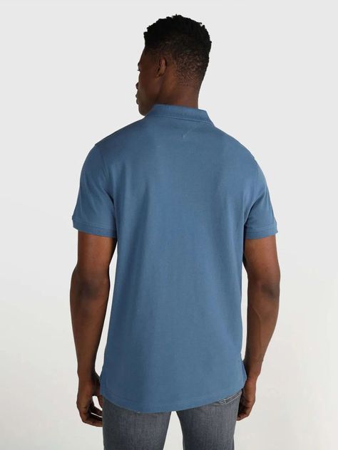 Polo Logo Bordado Regular Fit Azul Tommy Hilfiger-2