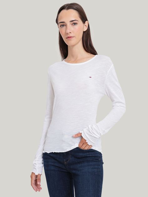 Polera Slub Soft Con Logo Blanco Tommy Hilfiger-0