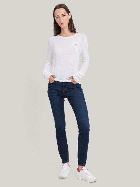 Polera Slub Soft Con Logo Blanco Tommy Hilfiger-1