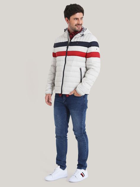Parka Weight Quilted Colorblock Multicolor Tommy Hilfiger-1