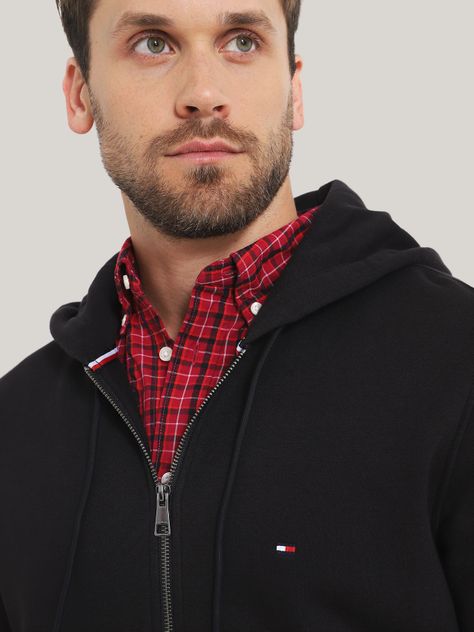 Polerón Hoodie Con Cierre Logo Negro Tommy Hilfiger-3