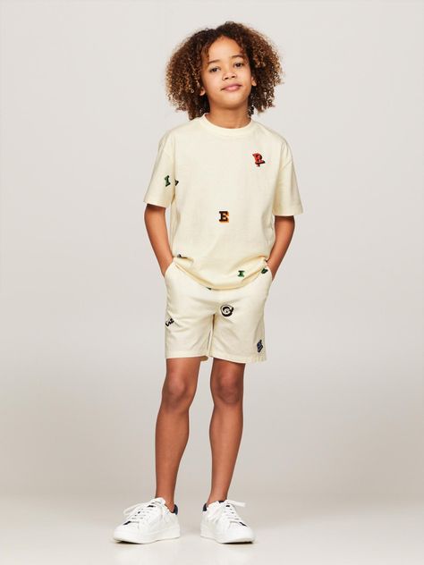Polera Con Estampado De Letras Beige Tommy Hilfiger-1
