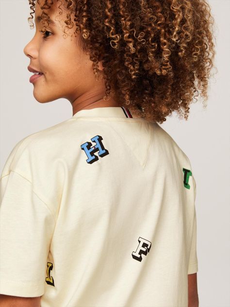 Polera Con Estampado De Letras Beige Tommy Hilfiger-3