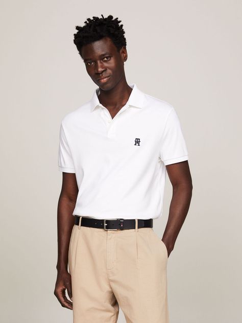 Polo Interlock Monogram Blanco Tommy Hilfiger-0