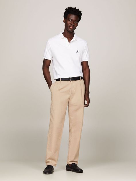 Polo Interlock Monogram Blanco Tommy Hilfiger-1
