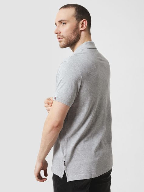 Polo Solid Con Logo Bordado Gris Tommy Hilfiger-2