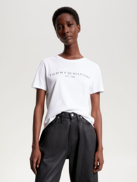 Polera Signature Con Logo Blanco Tommy Hilfiger-0