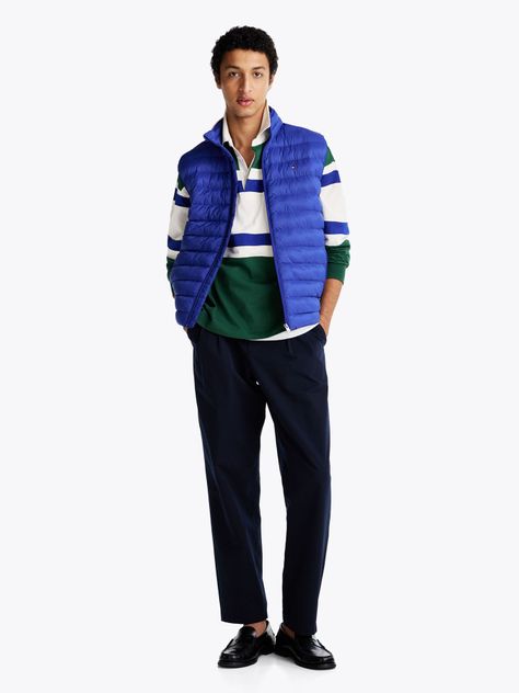 Parka Vest Plegable Repelente Al Agua Azul Tommy Hilfiger-1