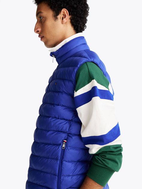 Parka Vest Plegable Repelente Al Agua Azul Tommy Hilfiger-3