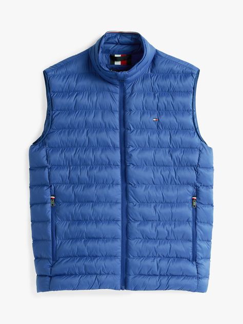 Parka Vest Plegable Repelente Al Agua Azul Tommy Hilfiger-4