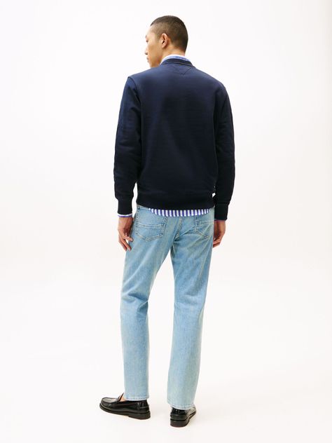 Polerón Solid Con Cuello Redondo Azul Tommy Hilfiger-2