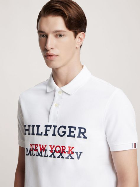 Polo Regular Fit Monotype Logo Blanco Tommy Hilfiger-3
