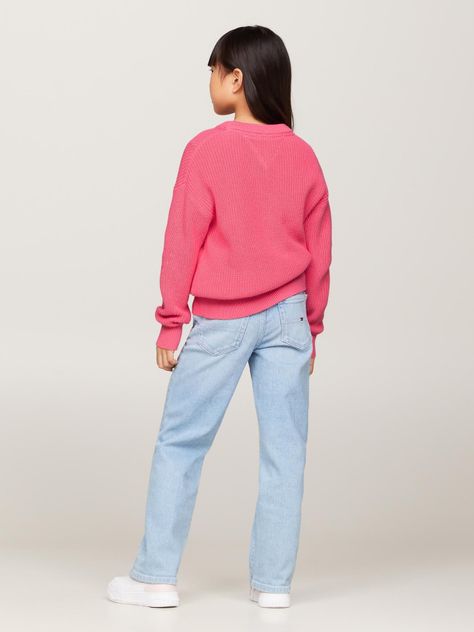 Sweater Essential Niña Amplio Rosado Tommy Hilfiger-2