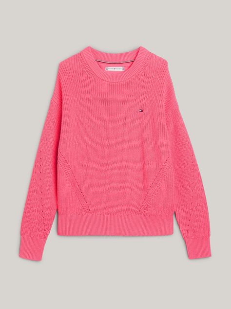 Sweater Essential Niña Amplio Rosado Tommy Hilfiger-4