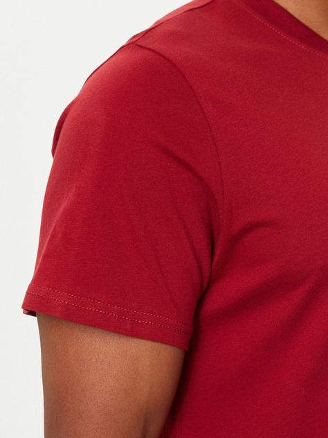 Polera Logo Slim Hombre Fit Rojo Tommy Jeans-4