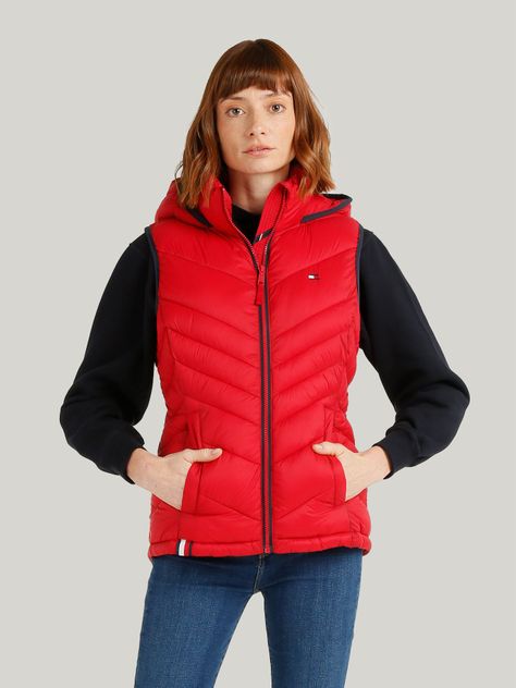Parka Vest Light Weight Solid Amarillo Tommy Hilfiger-0