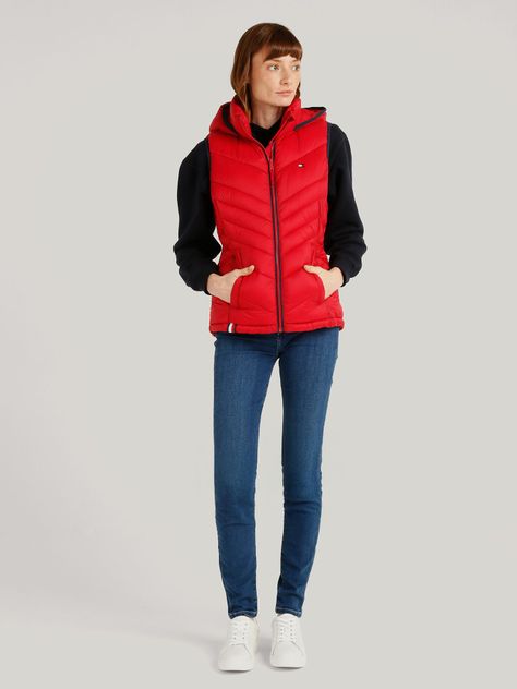 Parka Vest Light Weight Solid Amarillo Tommy Hilfiger-1