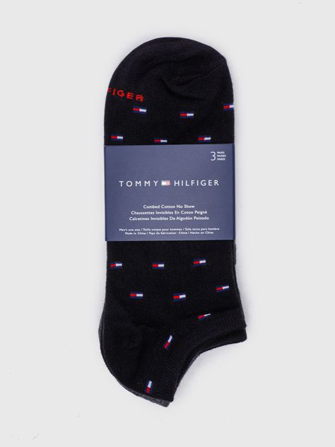 Pack 3 Par De Calcetin Cortos Multicolor Tommy Hilfiger-1