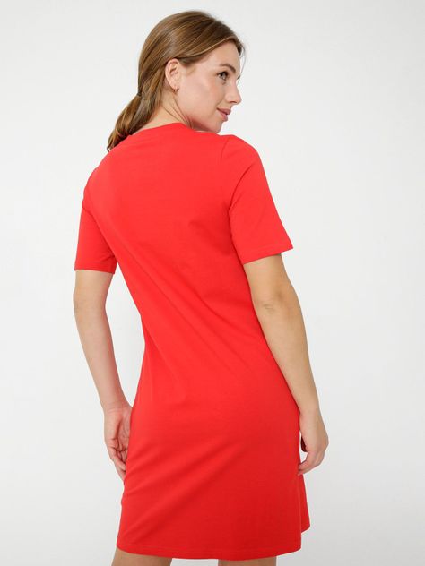 Vestido Logo Script Rojo Tommy Hilfiger-1