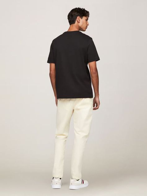 Polera Con Bolsillo Logo Arqueado Negro Tommy Hilfiger-1