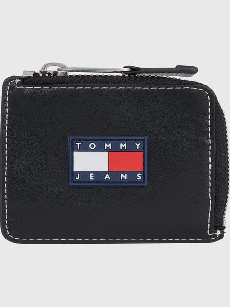 Billetera Monedero Con Parche Negro Tommy Hilfiger-0