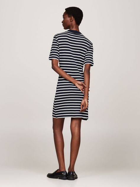 Vestido Con Diseño De Rayas Azul Tommy Hilfiger-1