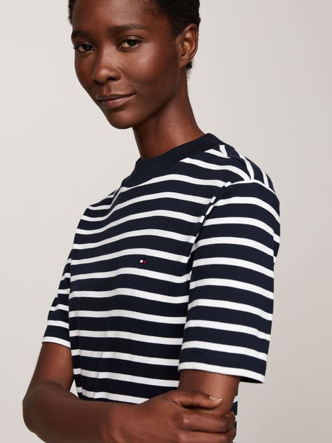 Vestido Con Diseño De Rayas Azul Tommy Hilfiger-2